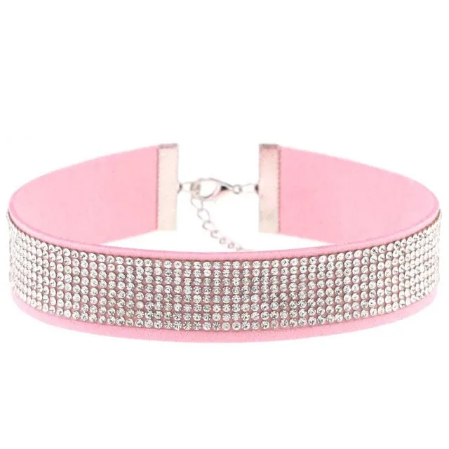 Harajuku Choker Necklace Women Crystal Choker 2018 PU Leather chocker gothic collar punk jewelry goth fashion accessories