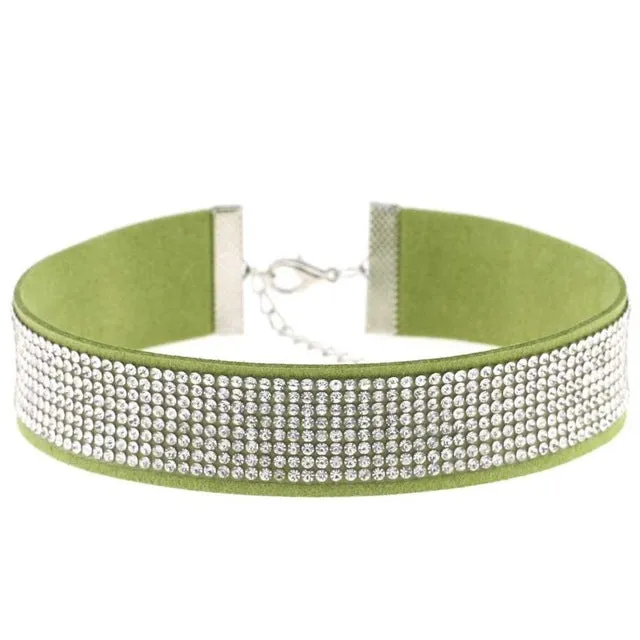 Harajuku Choker Necklace Women Crystal Choker 2018 PU Leather chocker gothic collar punk jewelry goth fashion accessories