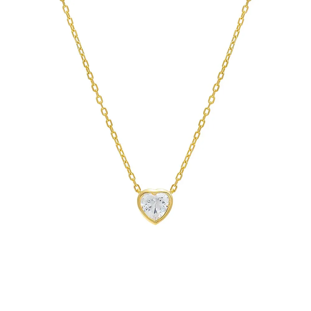 Heart Bezel Necklace