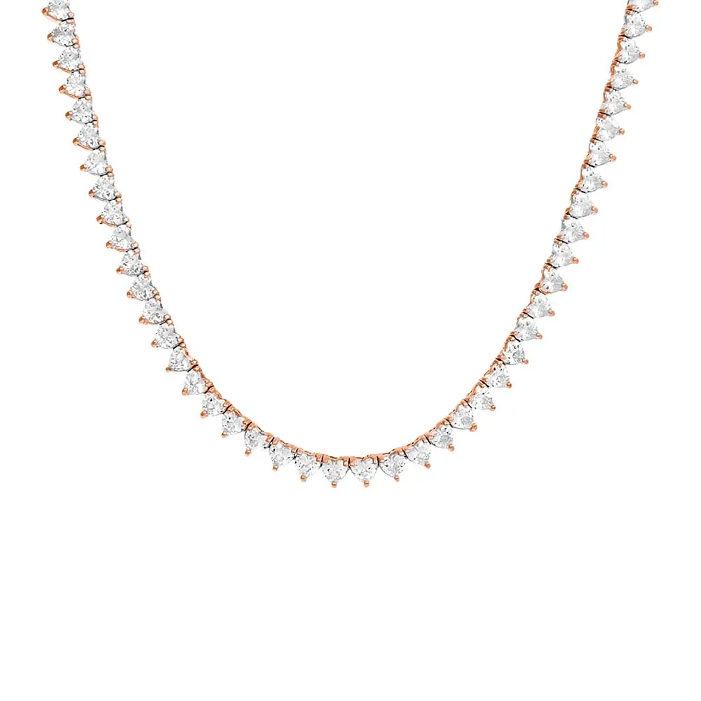 Heart Tennis Necklace