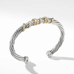 Helena Center Station Bracelet with 18K Gold and Diamonds, Size Medium