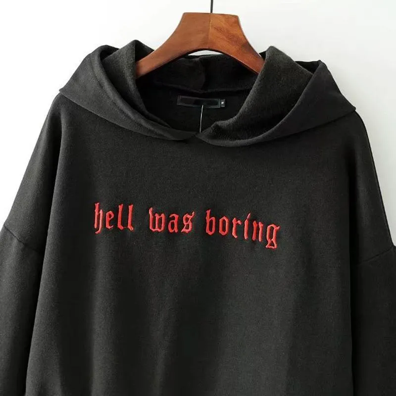 'Hell was boring' Crop Hoodie