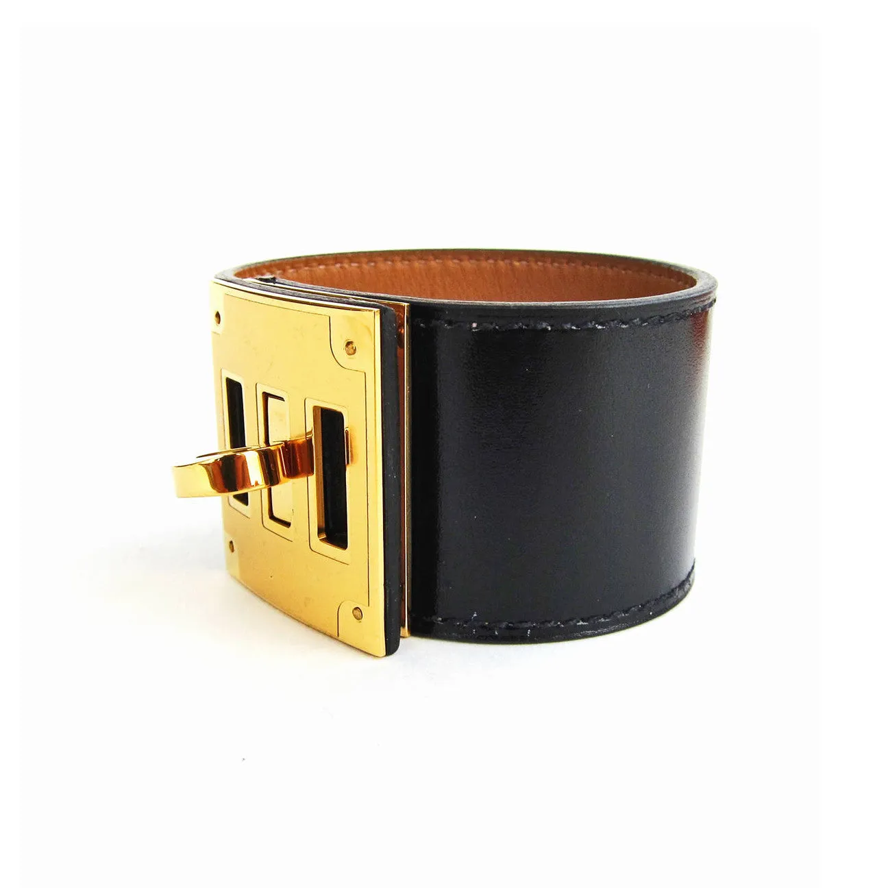 Hermes Black Kelly Dog with Gold Hardware