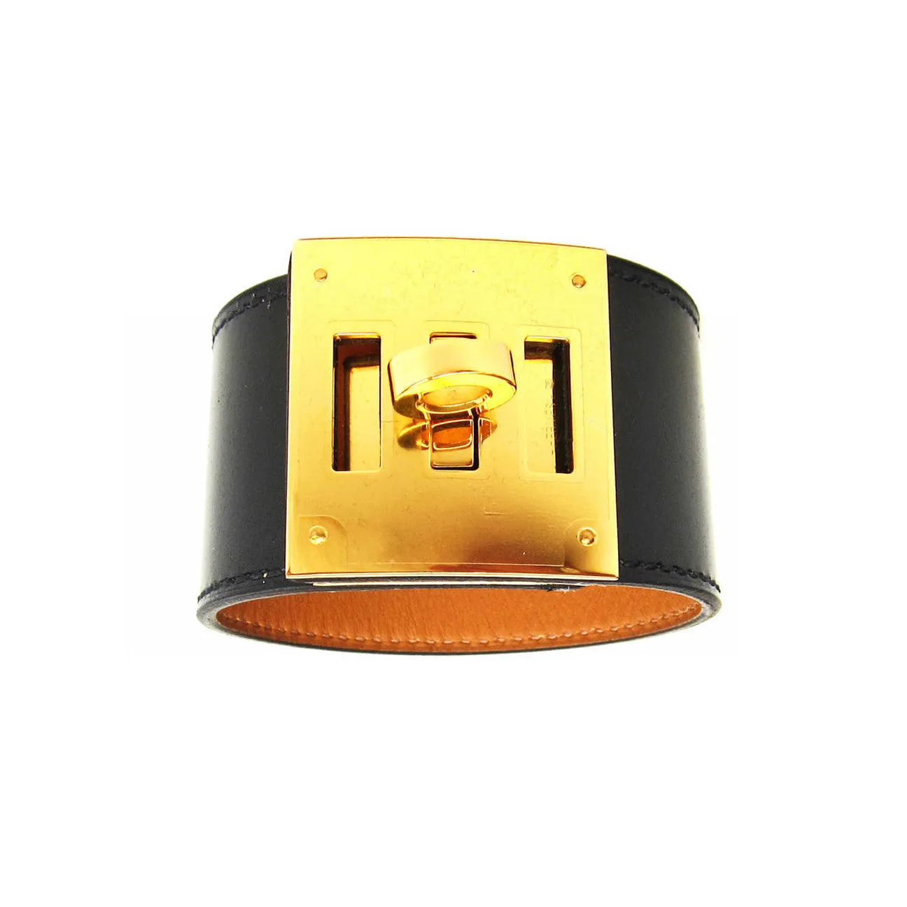 Hermes Black Kelly Dog with Gold Hardware