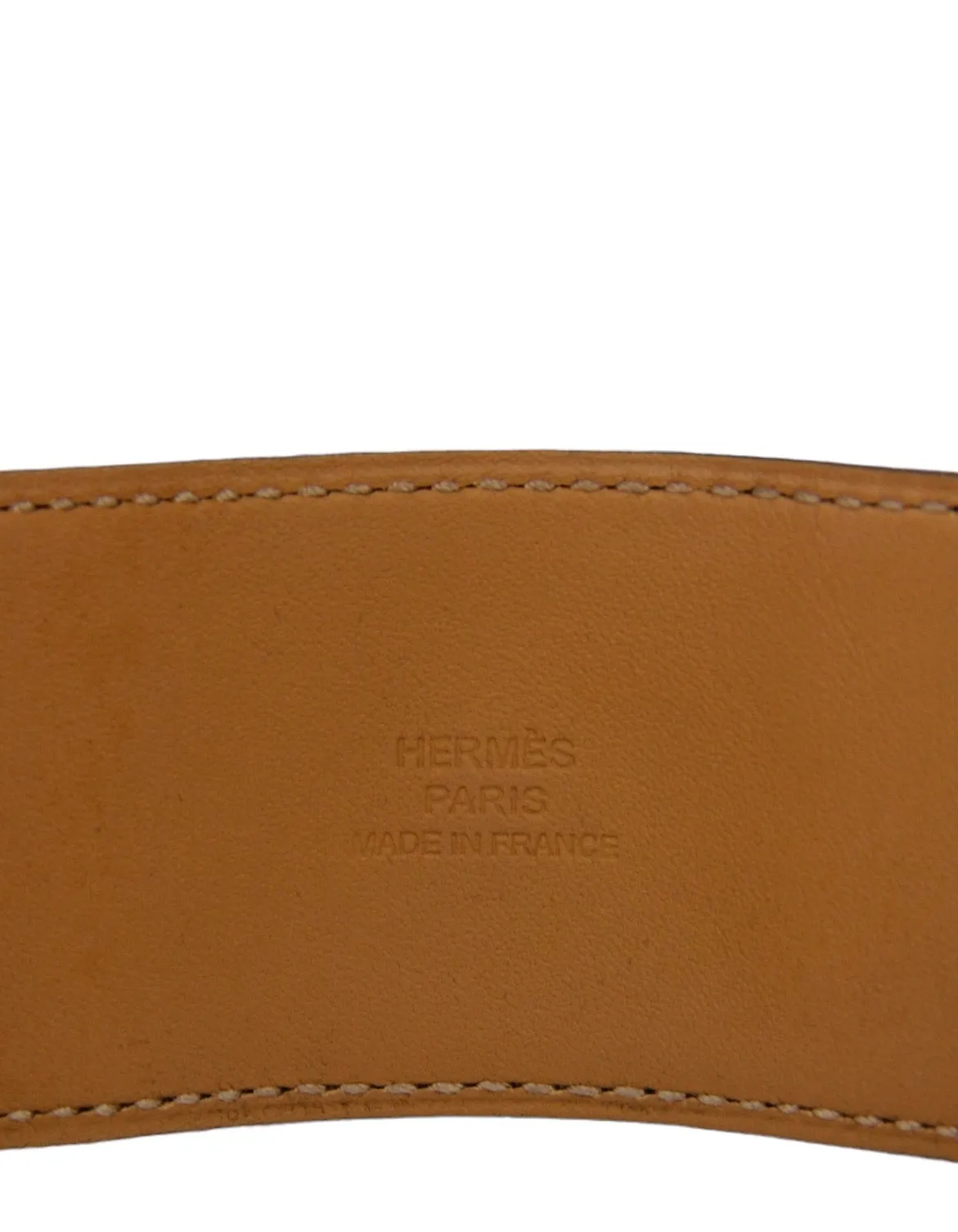 Hermes Etoupe & Goldtone Collier de Chien CDC Bracelet sz T2