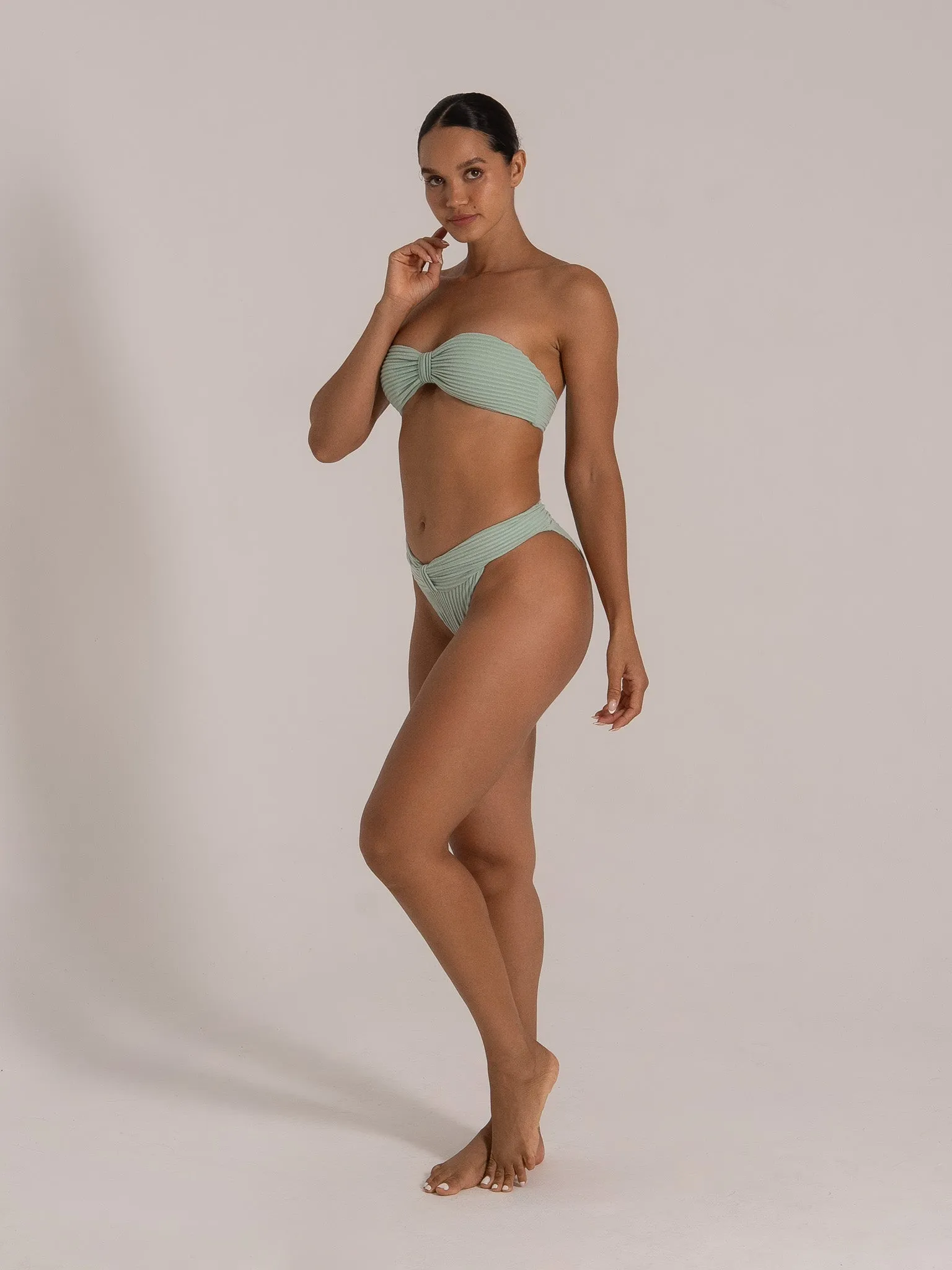High Waited Bikini Set - Mint Green