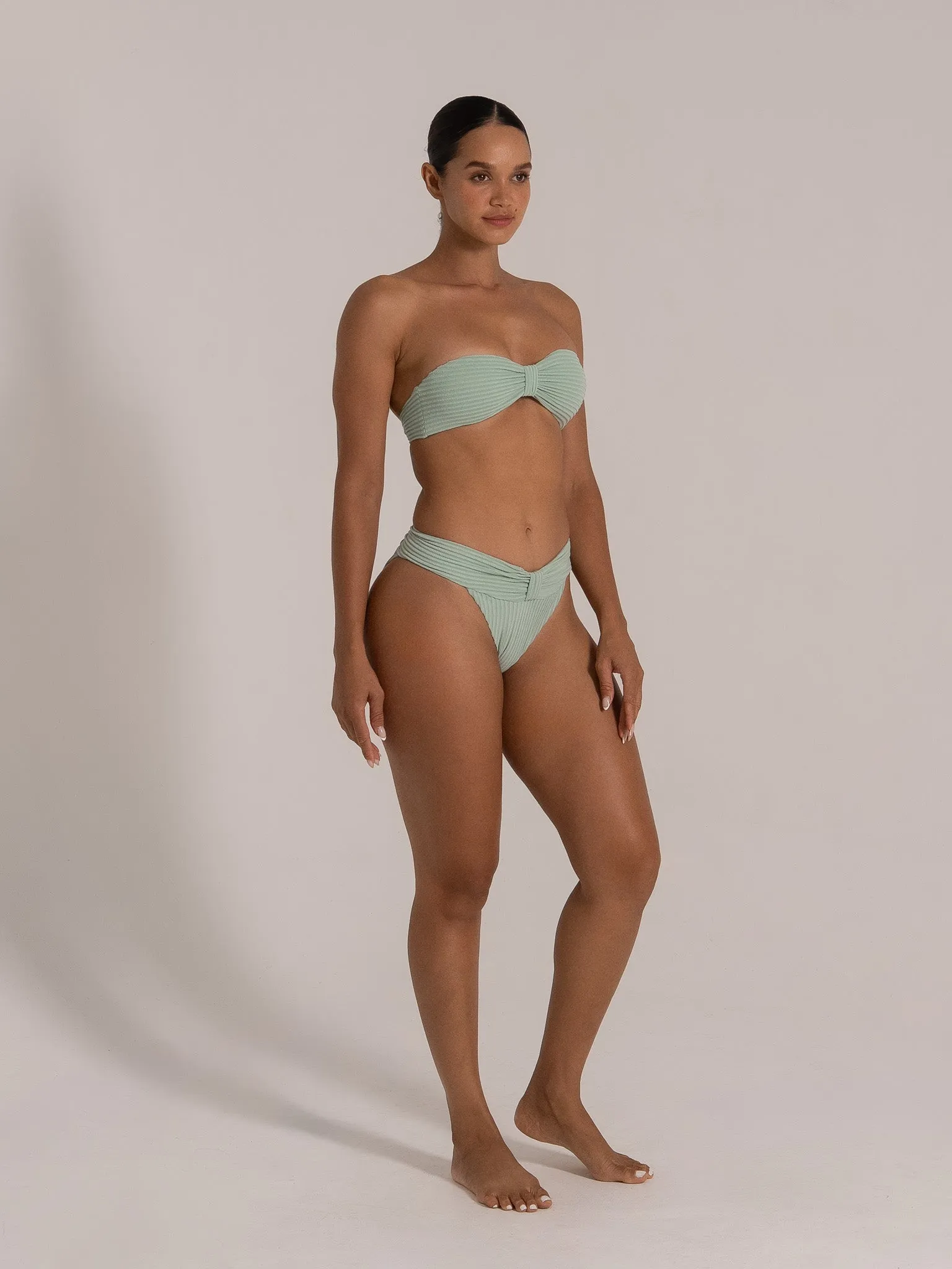 High Waited Bikini Set - Mint Green