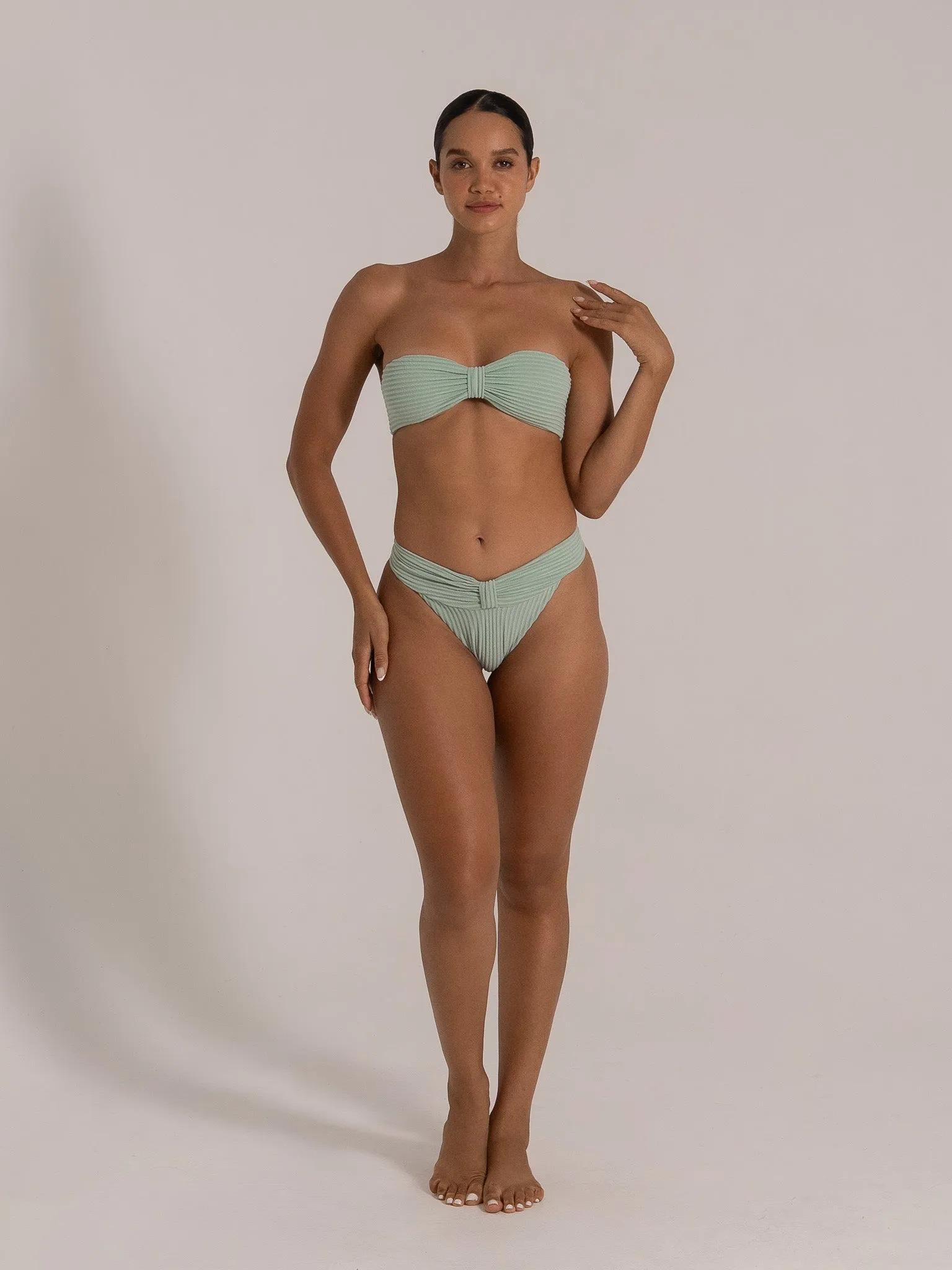 High Waited Bikini Set - Mint Green