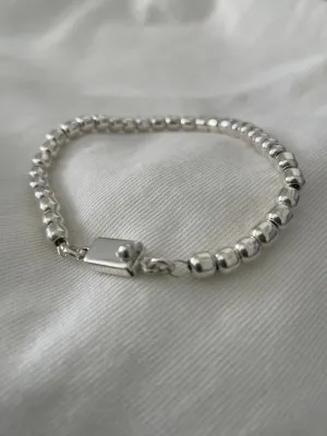 Hola Bella Silver Rice Bead Bracelet