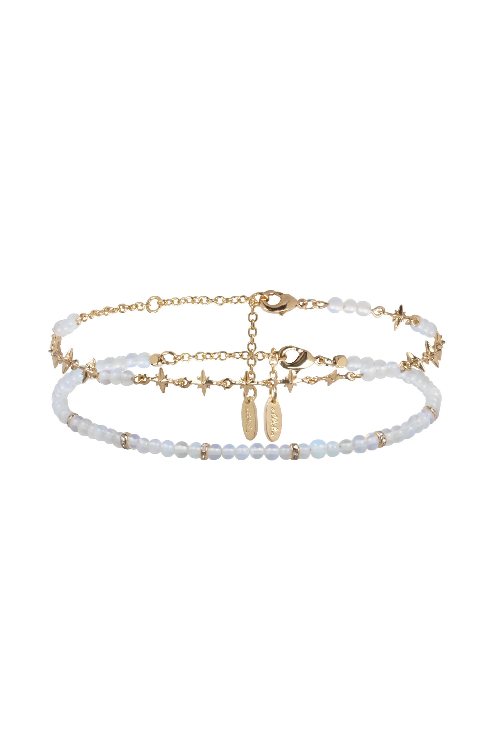 Hollywood Starlette 18k Gold Plated Choker Set in Opal