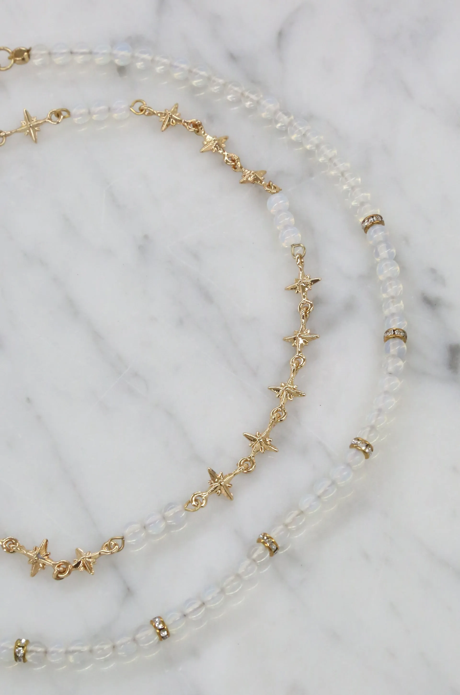 Hollywood Starlette 18k Gold Plated Choker Set in Opal