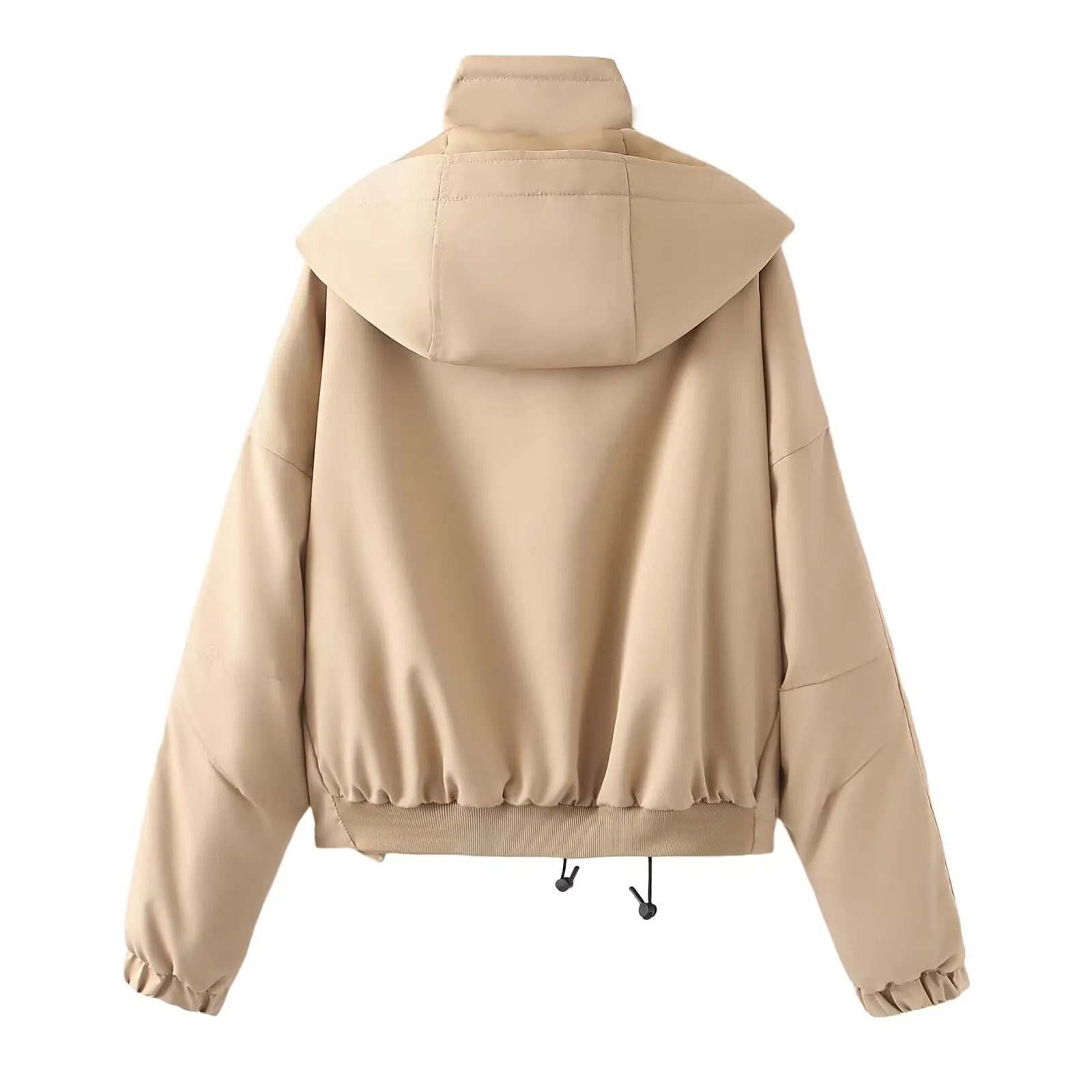 Hooded Jacket Summer Women Clothing Street Casual  with pocket
