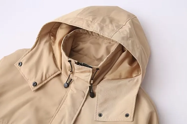Hooded Jacket Summer Women Clothing Street Casual  with pocket