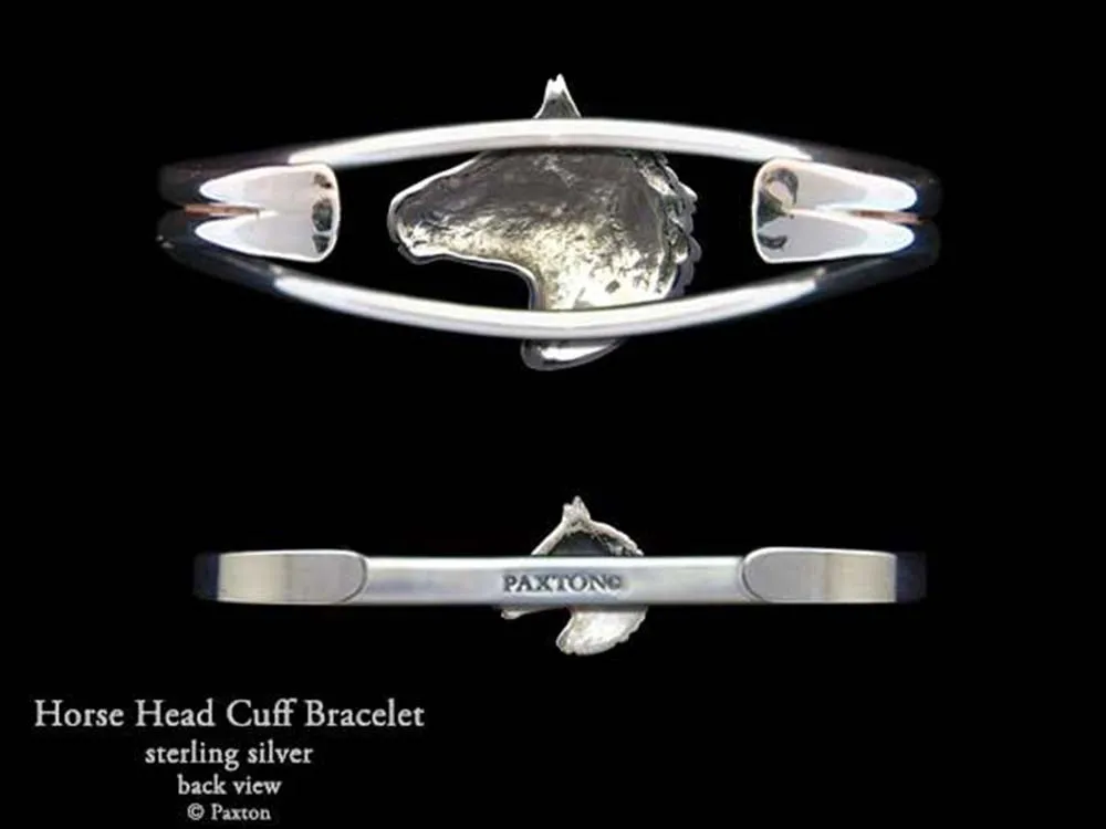 Horse Head Cuff Bracelet Sterling Silver