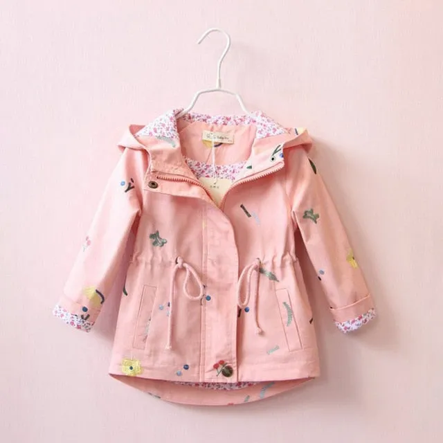 Hot Sale Spring Autumn Girls Windbreaker Coat Jacket