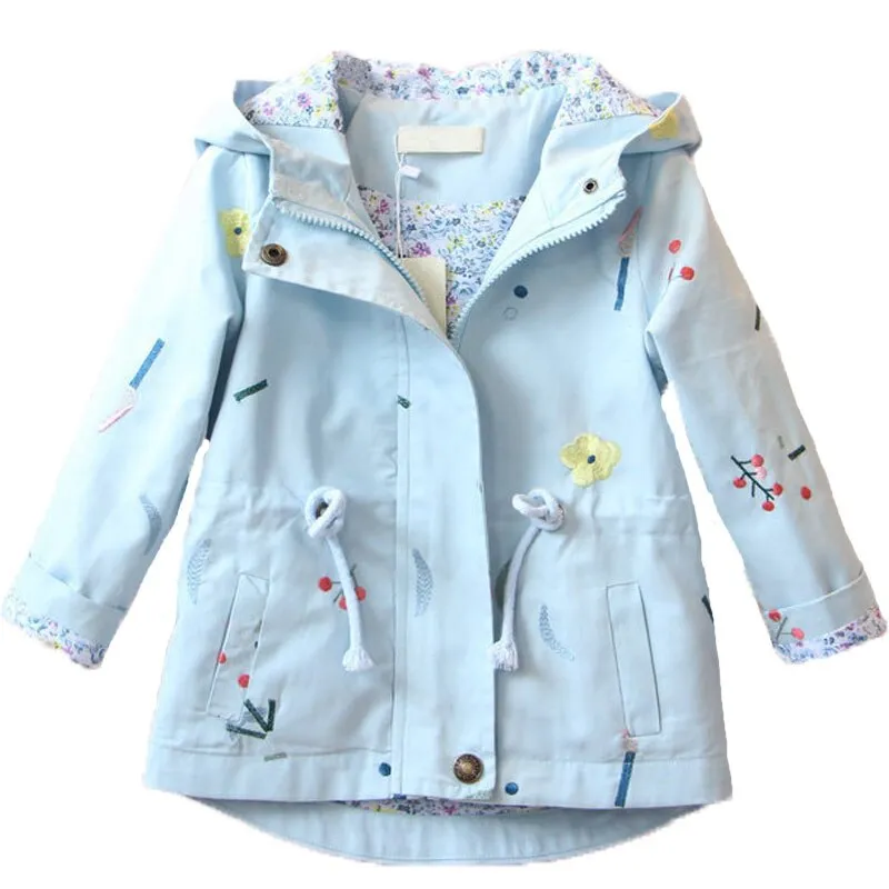 Hot Sale Spring Autumn Girls Windbreaker Coat Jacket