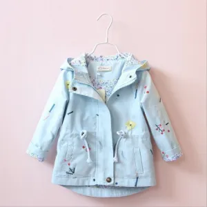Hot Sale Spring Autumn Girls Windbreaker Coat Jacket