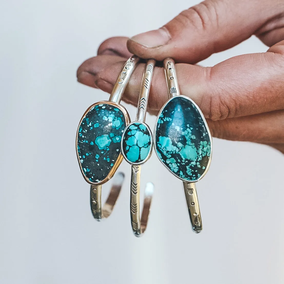 Hubei Turquoise Cuff #3 - Mixed Metals