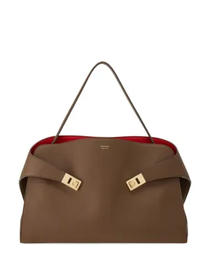 Hug medium leather tote bag