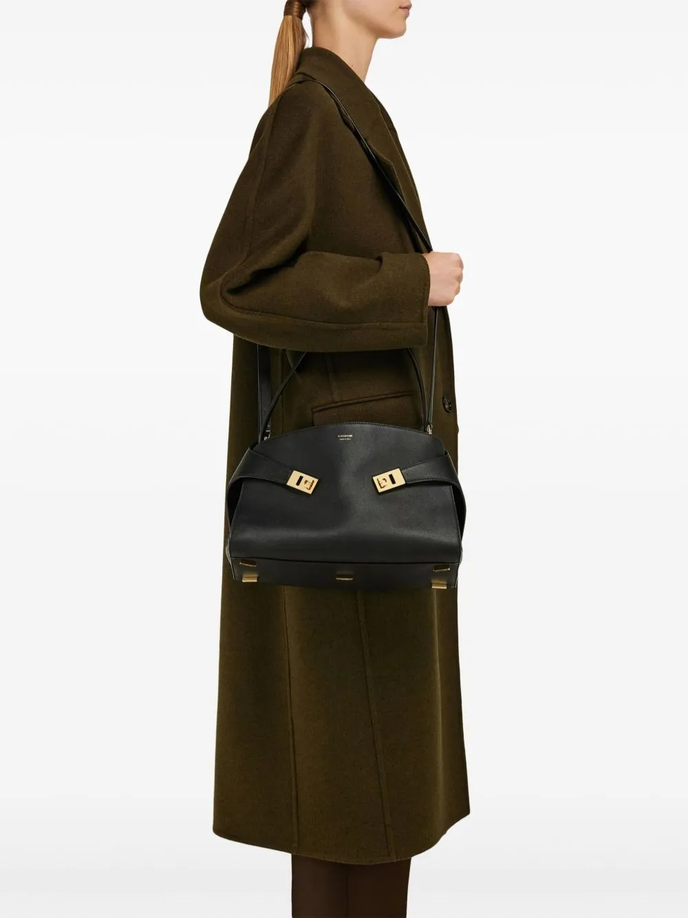 Hug small leather tote bag