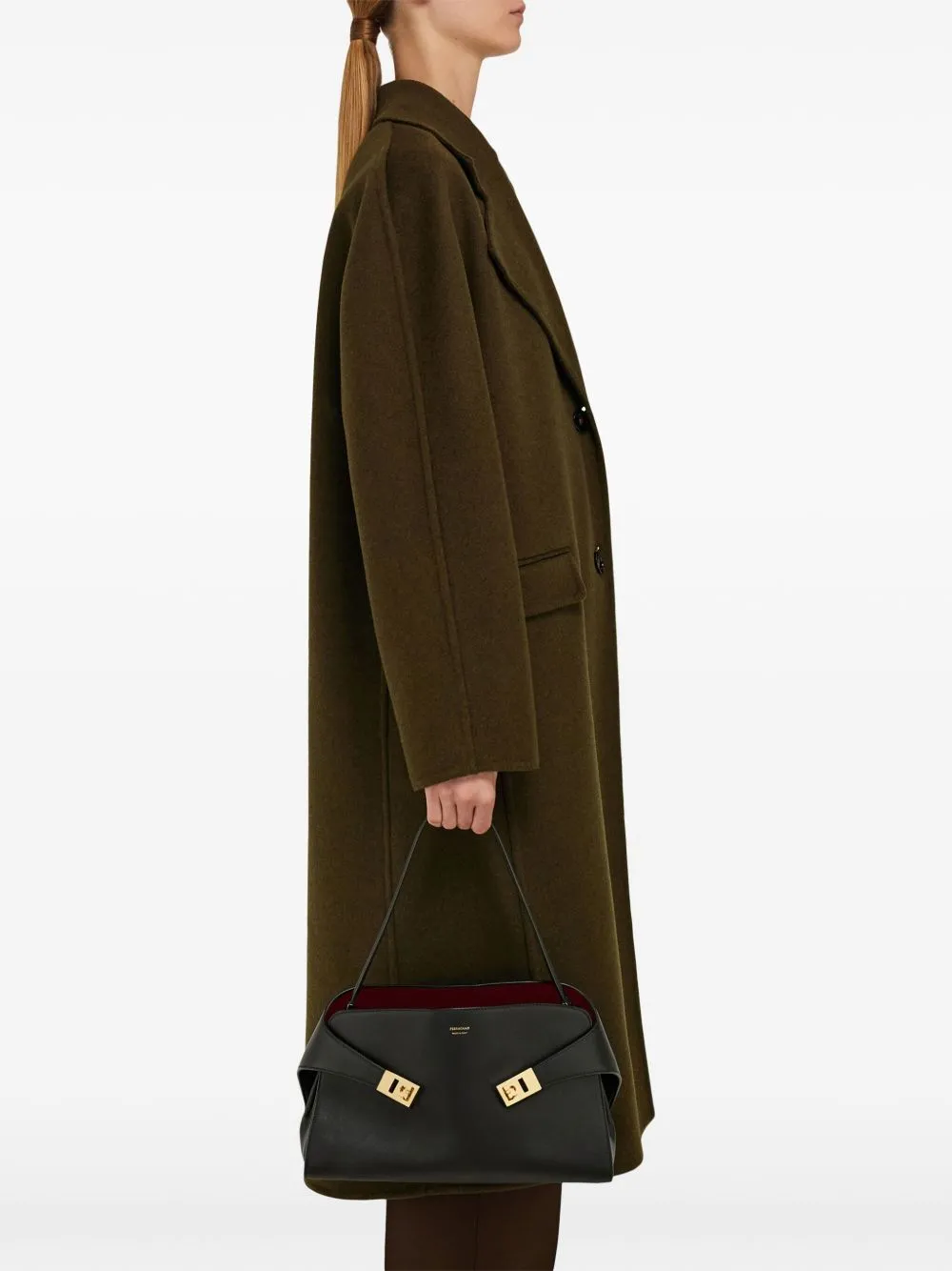 Hug small leather tote bag