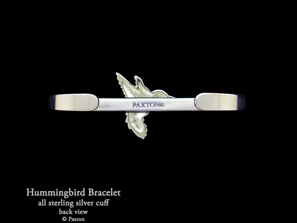 Hummingbird Cuff Bracelet Sterling Silver
