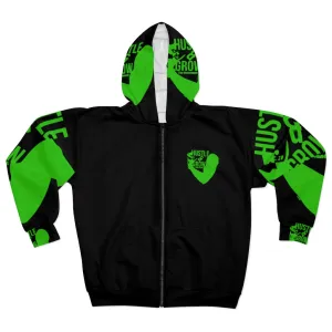 Hustle & Grow Zip Hoodie (Blk/Grn)