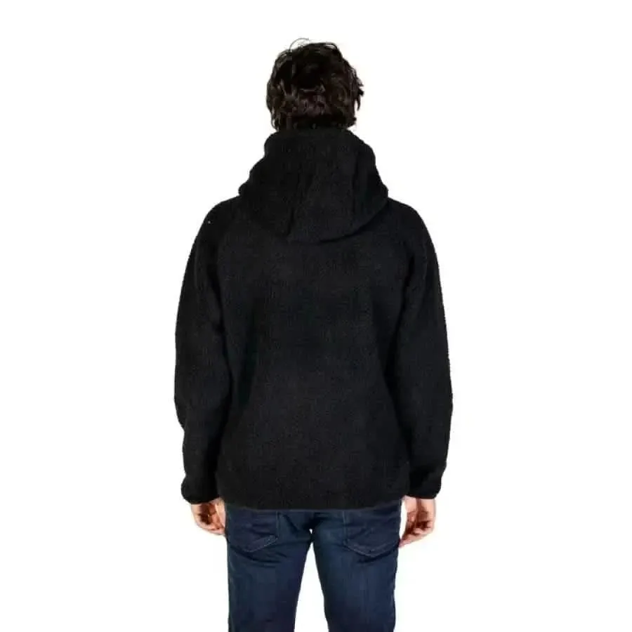 Hydra Clothing Men's Black Hooded Turtleneck Jacket