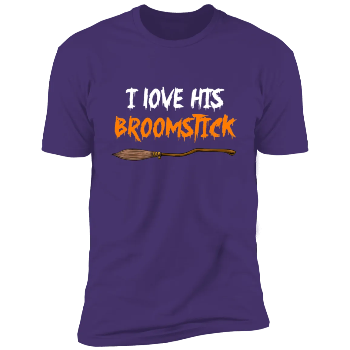 I Love His Broomstick | Purple Deluxe Unisex Tee