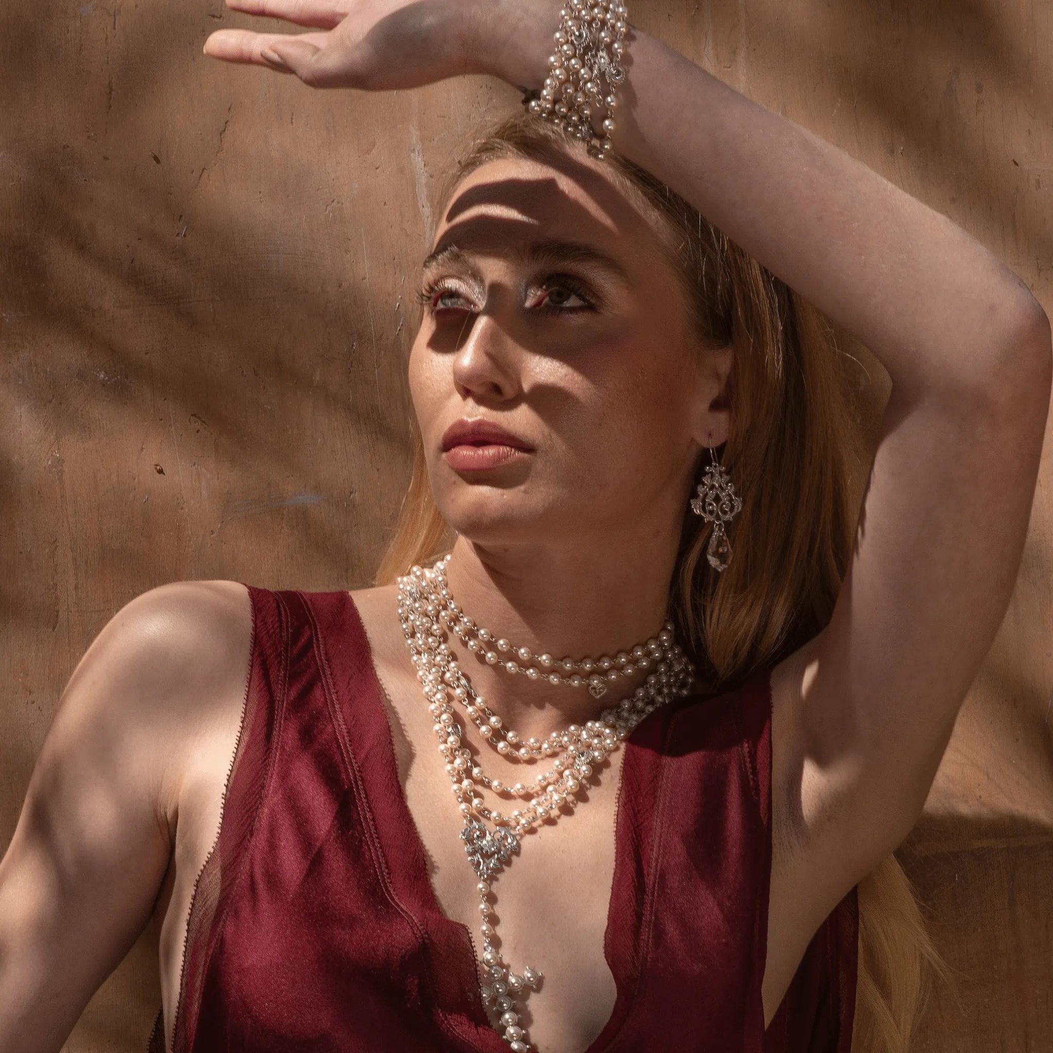 Iconic 6mm Mystic Black Pearl Choker with Medallions