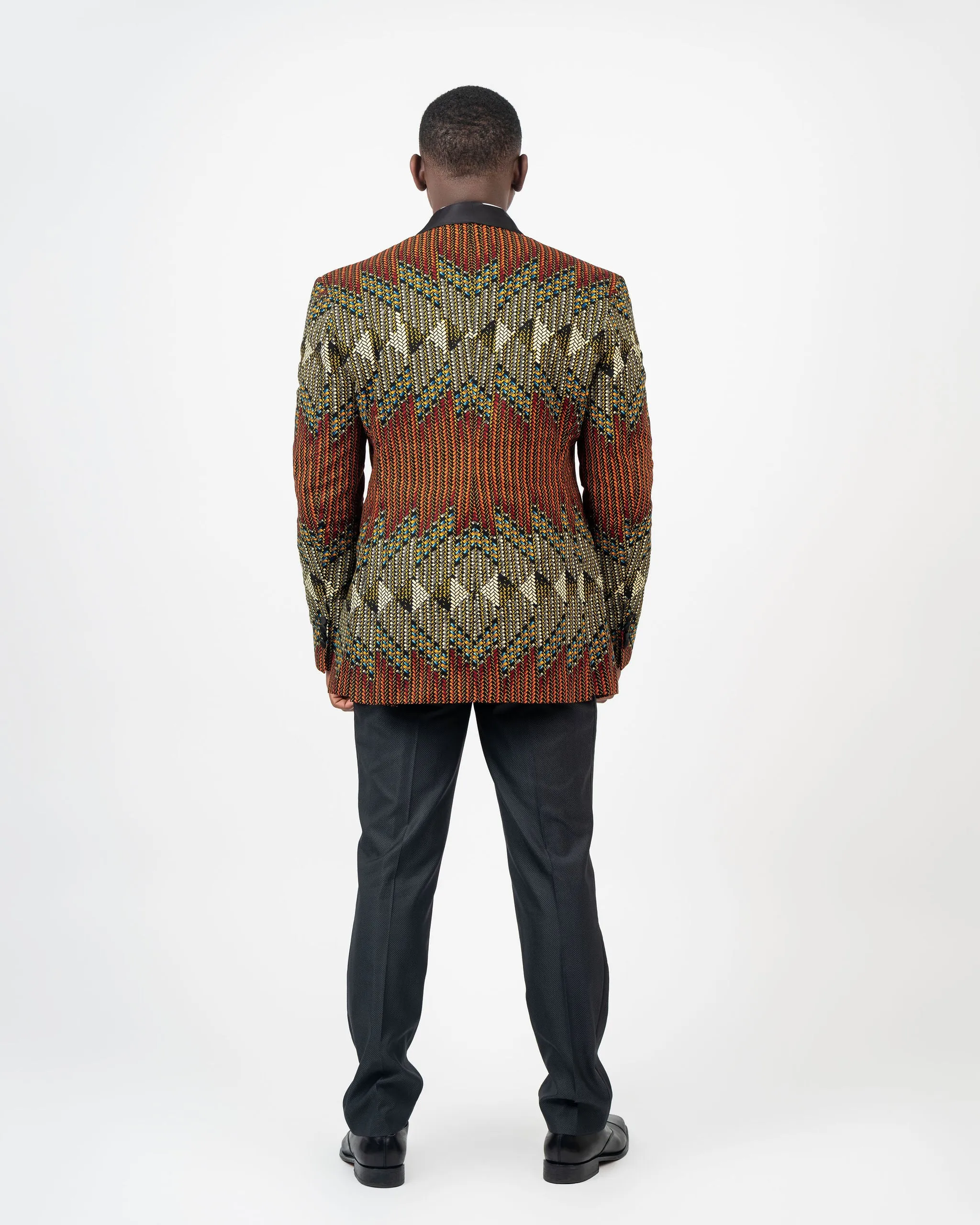 Idris Ankara Tuxedo Jacket Single Breasted (wide shawl lapel)