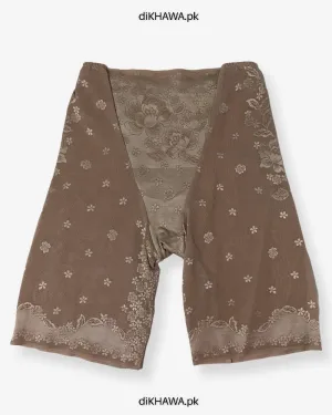 Imported Stocklot Branded Mid Waist Boyleg Panty In Net Panty Stretchable Net Lace Panty 2021