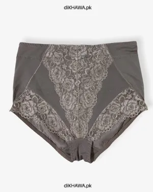 Imported Stocklot Branded Mid Waist Boyleg Panty In Net Panty Stretchable Net Lace Panty 2021