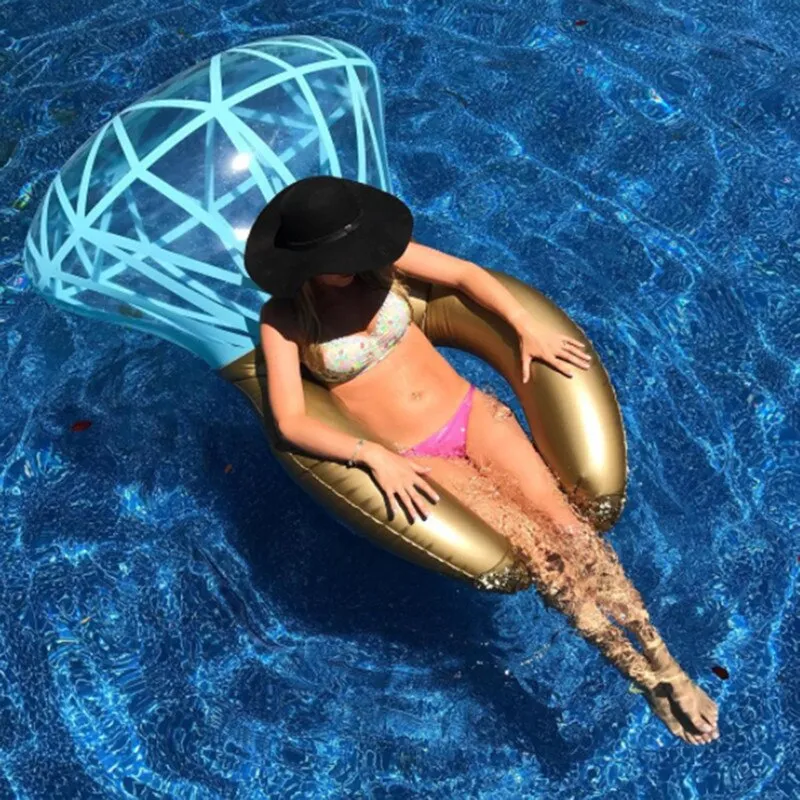 Inflatable Diamond Ring Style Summer Swimming Pool Float Tube