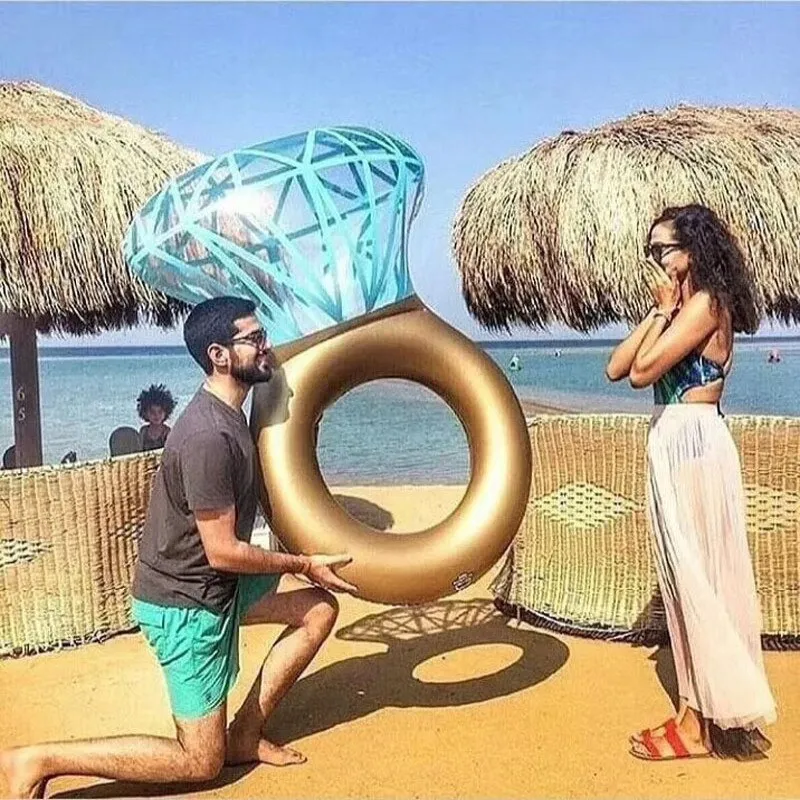 Inflatable Diamond Ring Style Summer Swimming Pool Float Tube
