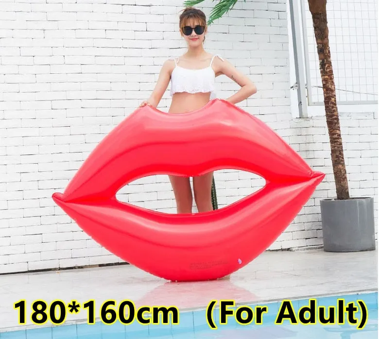 Inflatable Glitter Lipstick Style Pool Beach Swimming Float