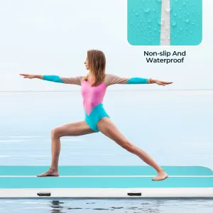 Inflatable Gymnastics Mat 10FT Air Track Tumbling Mat with Air Pump for Home Gym Training Yoga Water Cheerleading
