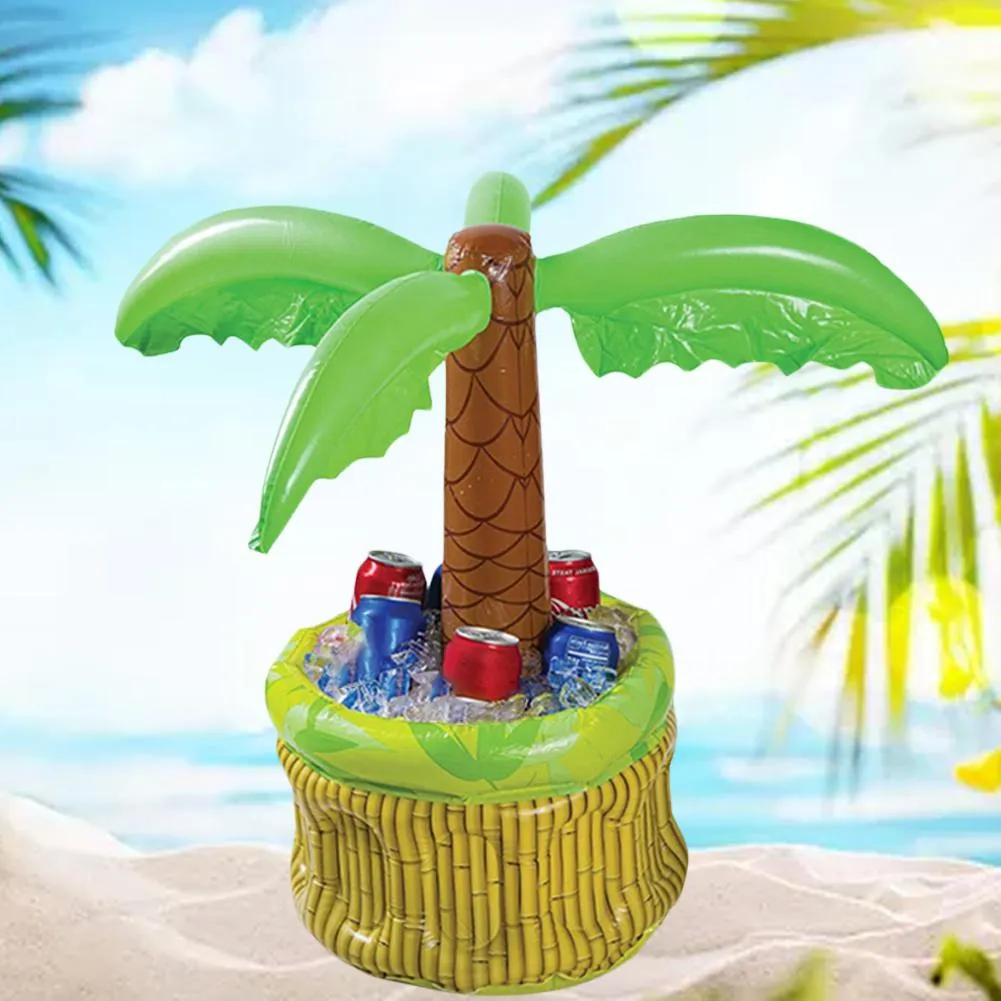 Inflatable Palm Tree Pool Beach Ice Bucket Beer Drinks Party Cooler