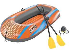 Inflatables and Rafts Bestway 73" X 38" Kondor Adult & Child Raft SET with Oars & Pump