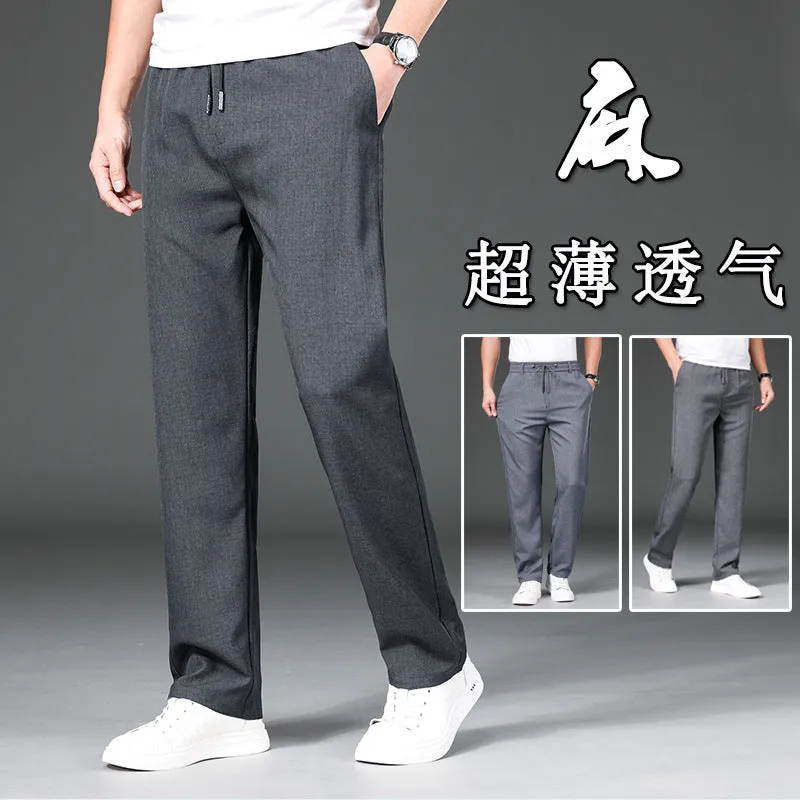 INSTOCK-2023 Summer Thin Men's Elastic Casual Pants