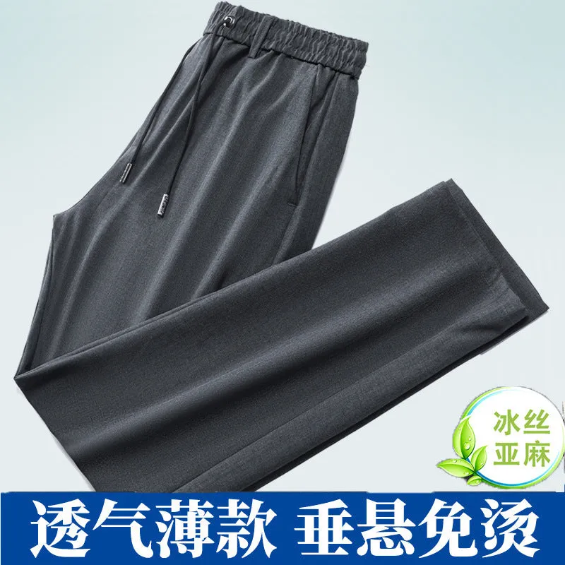 INSTOCK-2023 Summer Thin Men's Elastic Casual Pants