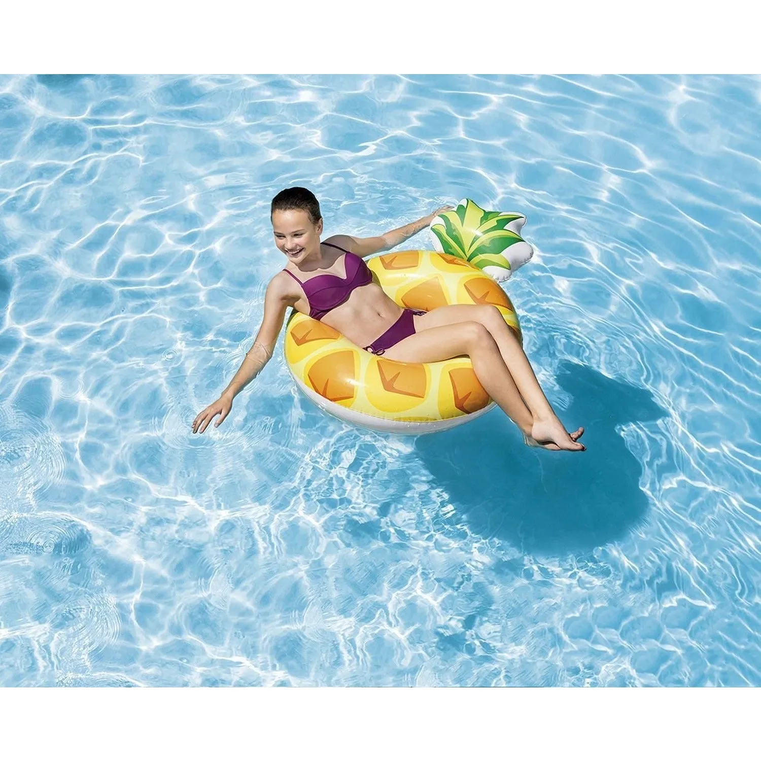 Intex Large Inflatable Pineapple Swim Ring 46" x 34"