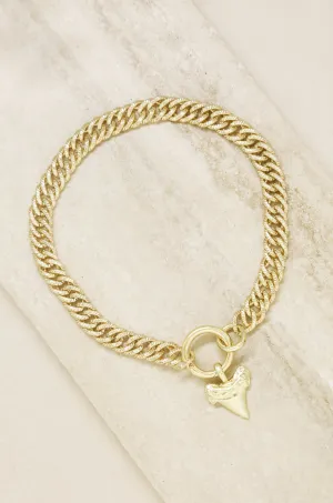 Into the Deep 18k Gold Plated Sharktooth Choker Necklace