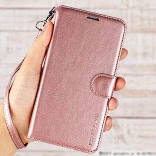 iPhone XR Case, ERAGLOW Luxury PU Leather Wallet Flip Protective Phone Case Cover with Card Slots and kicktand for iPhone XR 6.1"