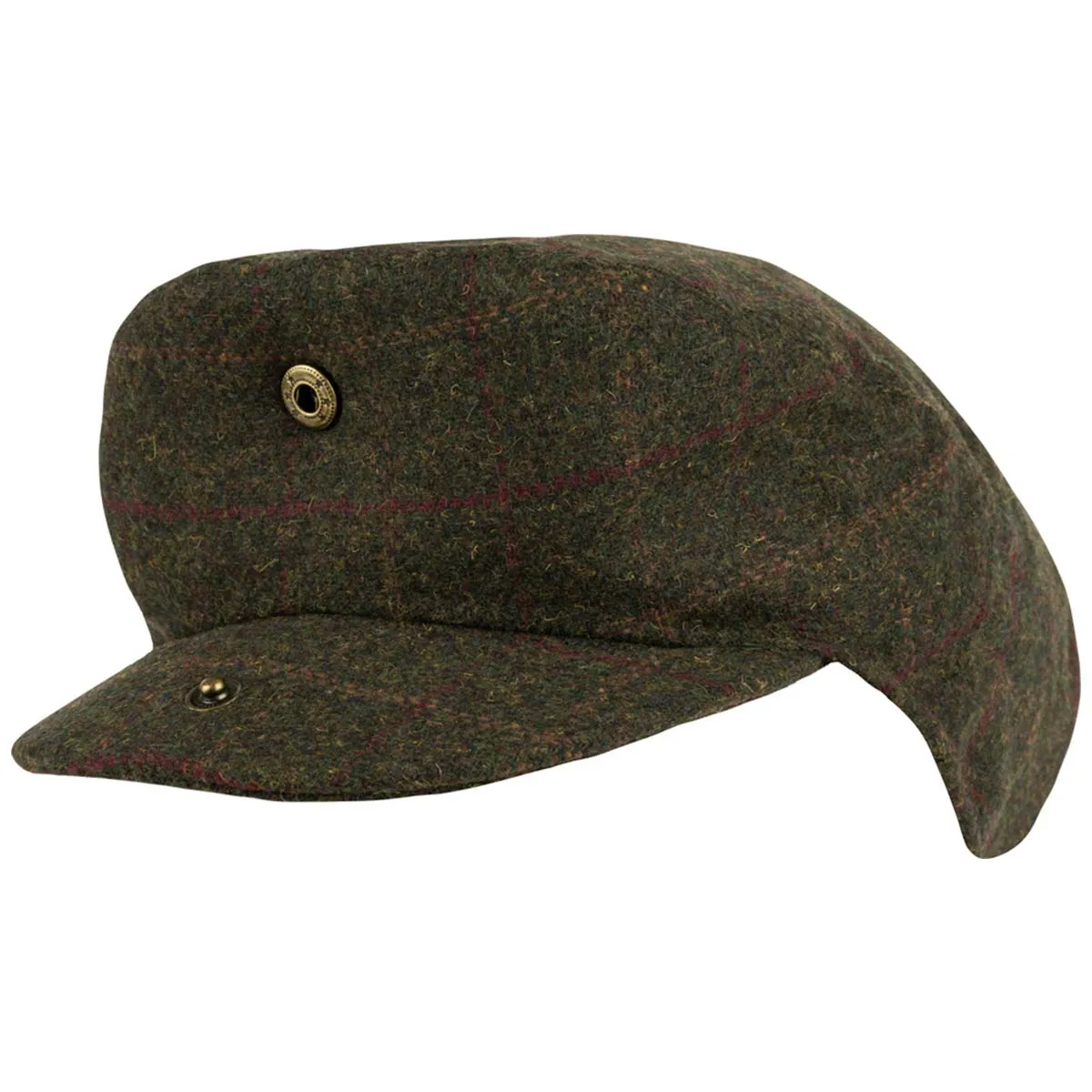 Jack Pyke Wool Blend Flat Cap Dark Olive