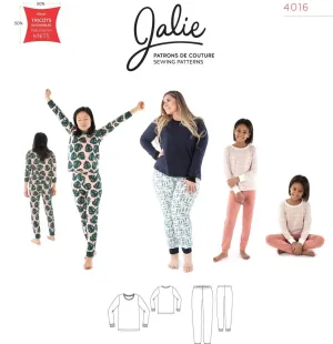 Jalie Sewing Patterns : "Jeanne" Two-piece Knit Pajamas