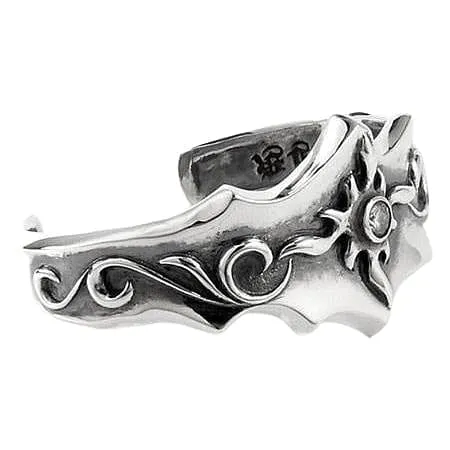 Japanese Troibal Tattoo Sterling Silver Cuff