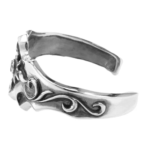 Japanese Troibal Tattoo Sterling Silver Cuff