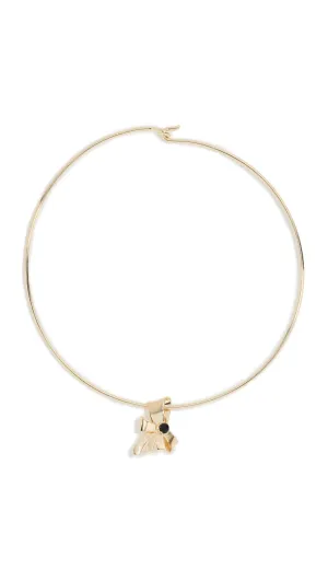 Jennifer Zeuner Jewelry Women's Brynn Choker Necklace, Yellow Vermeil, One Size