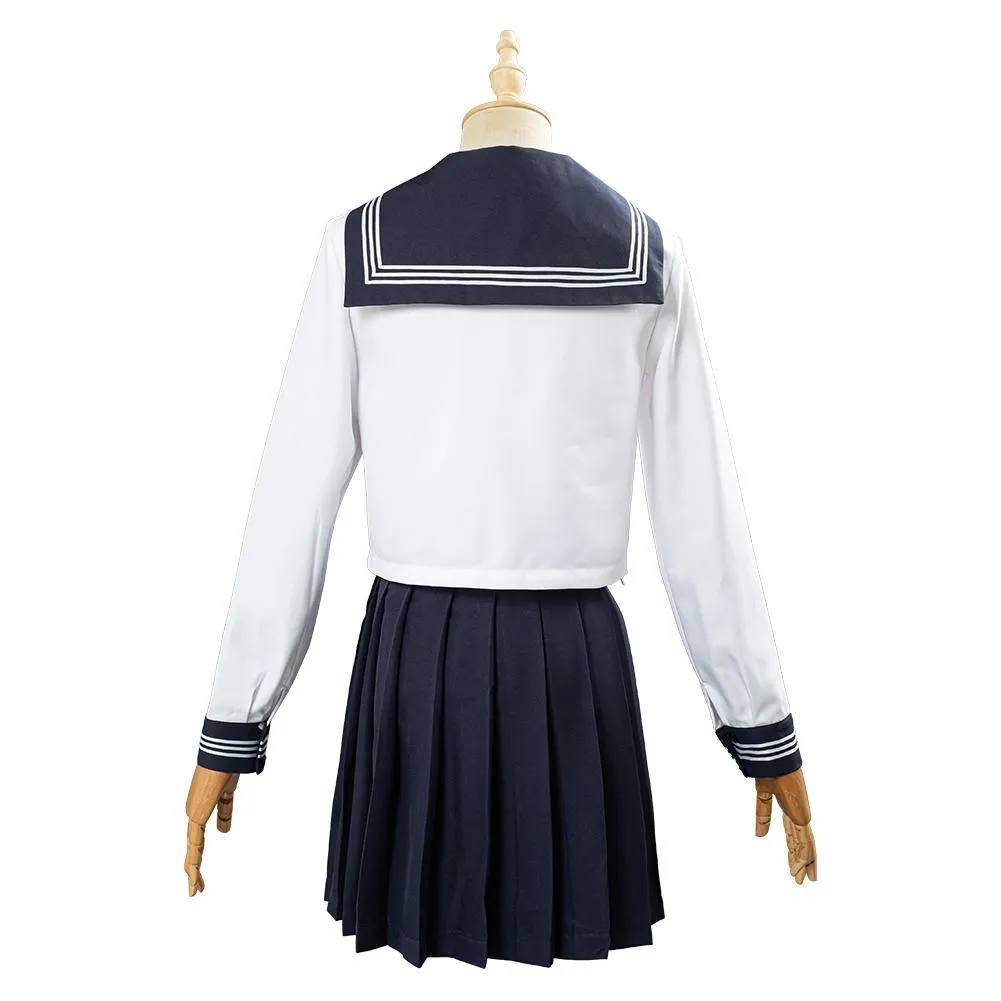 Jk High School Uniform Class Uniform Students Clothing Summer Navy Sailor Suit Cosplay Top Skirt Outfit